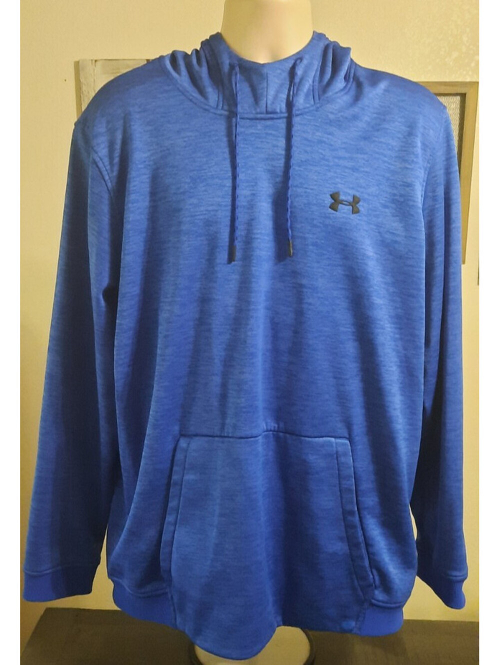 Under Armour ColdGear Fleece Twist Hoodie Pullover Blue 1320751 Men's Size 2XL